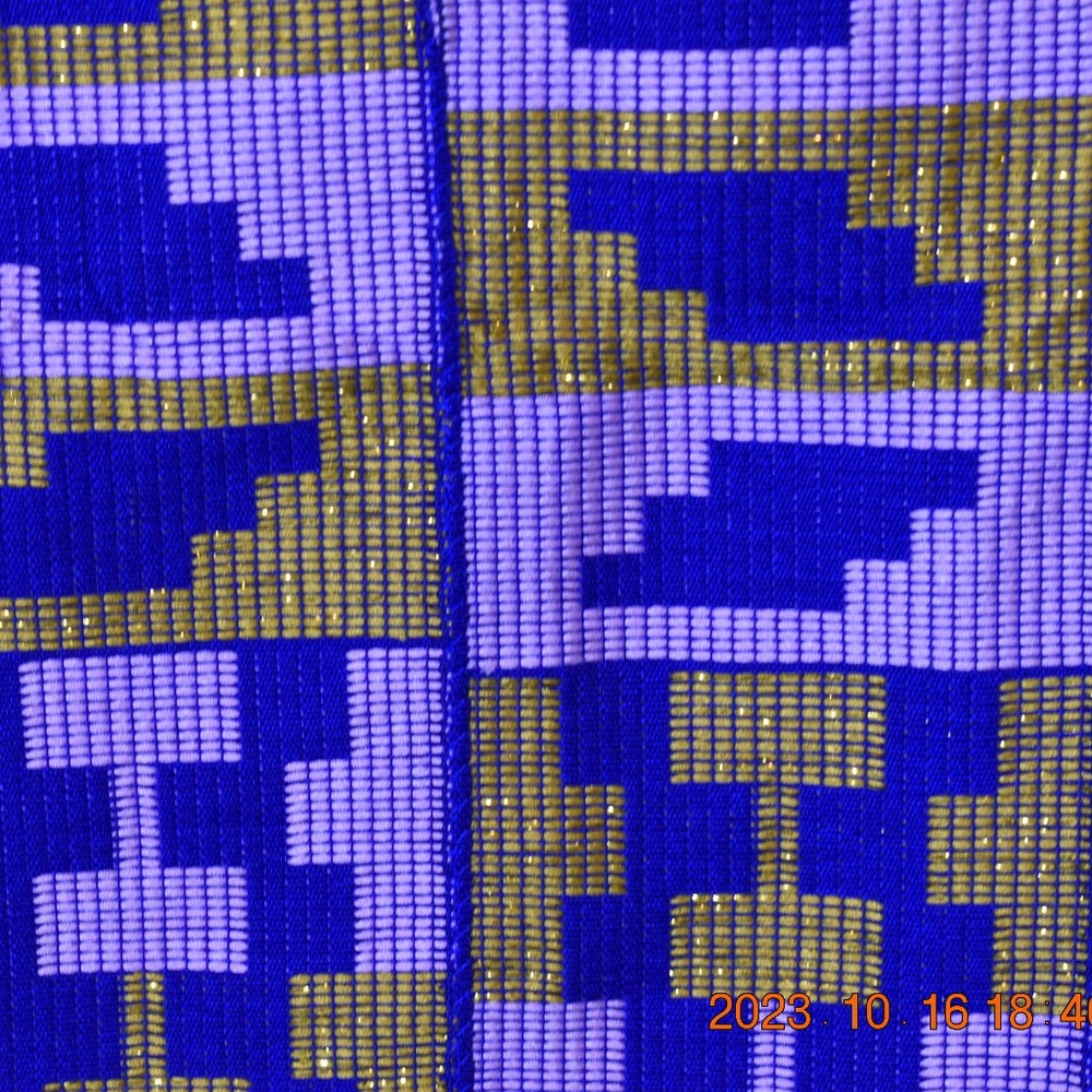 K43  Authentic Handmade African Kente Cloth Fabric